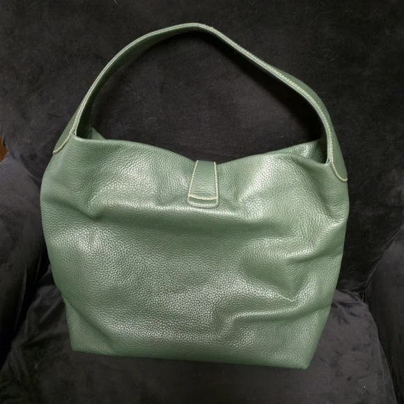 NEW WITHOUT TAGS Dooney & Bourke Green Leather Hobo Bag - Picture 6 of 8